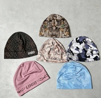Gorro Elástico Delgado Personalizado con Estampado de Camuflaje y Leopardo, Gorro Ligero con Logotipo Personalizado para Deportes, Correr, Forro de Casco, Venta al Por Mayor