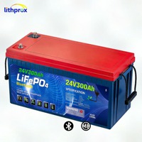 Batterie LiFePO4 à décharge profonde 25.6V 300AH Grade A pour bateau marin avec BMS intelligent Bluetooth M8 Terminal 6000 cycles CE RoHS IP67 OEM ODM