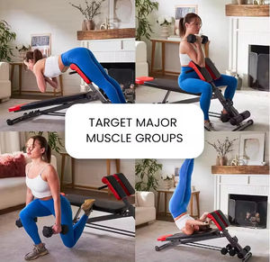 Banc de musculation polyvalent et réglable pour sit-ups, banc inclinable et plat, banc multifonctionnel pour hyperextension dorsale, chaise romaine - Product Image 4