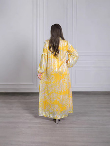 Robe longue et extralongue Jalaiba, style turc simple, exquise et luxueuse, à manches longues - Product Image 4