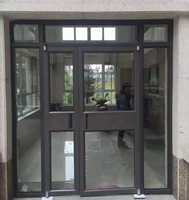 Porte à ressort KFC, robuste, résistante aux intempéries, en aluminium et verre, pour devanture de magasin, entrée principale, sur mesure