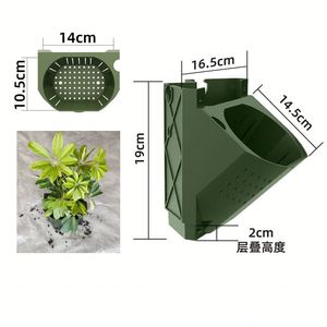 Mur vertical de jardin intérieur et extérieur, peut être suspendu, système d'irrigation goutte à goutte, mur végétal, ensembles de pots de fleurs en plastique - Product Image 5