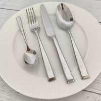 Ensemble de couverts de mariage de luxe épais et de haute qualité, écologiques et durables, en acier inoxydable 18/10 de qualité supérieure, logo personnalisé