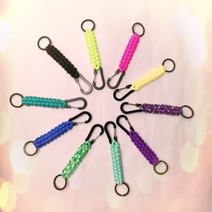 Aluminum Carabiner Keychains Nylon <b>Braided</b> 5mm Durable Promotional Keychain <b>Accessories</b> - Product Image 2