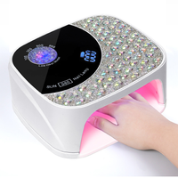 Nouvelle lampe à ongles LED sans fil professionnelle haute puissance 108W à lumière rouge, rechargeable, avec fonction de rappel sonore, pour salon et usage domestique, pour le durcissement du gel UV