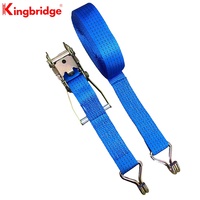 Kingbridge 0.8T Haute résistance 25mm Largeur de ceinture Sangle à cliquet Polyester Caoutchouc Échafaudage Ceinture d'arrimage Cravate Échelle Pièces d'échafaudage