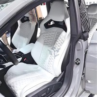 Accessoires automobiles : Housse en cuir personnalisée pour sièges sport de course, Siège baquet RS6 Sport pour Audi A3 A4 A5 A6 A7 Q5 Q7 Q8 – Amélioration
