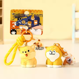 Portachiavi all'ingrosso in resina stile intaglio del legno portachiavi stravagante cartone animato acrilico figurina zaino pendente accessori regalo - Product Image 5