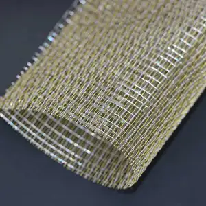 Trang trí nghệ thuật Glass Bảng điều chỉnh Sparkle Brass màu vàng dây lưới cho kính nhiều lớp
