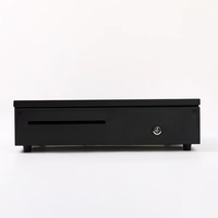 Tiroir-caisse USB HER 405-D compatible avec les systèmes de point de vente, coffre-fort métallique pour argent, plateau de collecte avec câble de verrouillage, compartiments pour 4 billets/5 pièces
