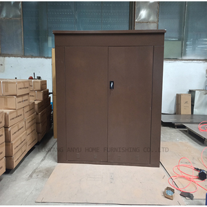 Casier à vélos vertical double <span class=keywords><strong>porte</strong></span> imperméable pour extérieur, en acier métallique, rangement pour vélos, armoire verrouillable, meuble, placard intérieur - Product Image 3