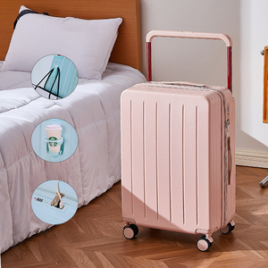 Valise de voyage à roulettes premium PC 20/24/26 pouces avec poignée télescopique élargie et serrure TSA - Product Image 2