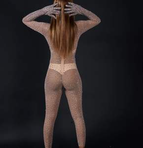 NOVANCE Y1738-B Produits à Chaud 2022 Vêtements Diamant Paillettes Rivet Grande Taille Combinaisons Sexy Transparent Scintillant <span class=keywords><strong>Combishort</strong></span> - Product Image 5