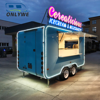 Onlywe Mobile Imbisswagen Perfekt für Snacks, Burger, Hotdogs, Straßenverkauf und Veranstaltungen Voll Ausgestattet Versand Möglich