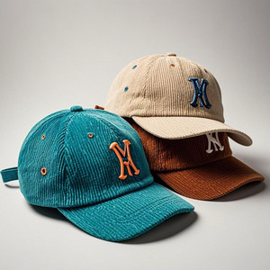 Gorra de béisbol de pana personalizada Unisex, gorra de camión de 5 paneles de Color sólido Vintage, deportiva ajustable para viajes al aire libre - Product Image 4