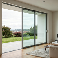 Ventana Horizontal Abatible para Dormitorio KOJOON, Ventana Corredera de Dos Paneles, Diseños de Ventanas Correderas Manuales de Aluminio para Dormitorio