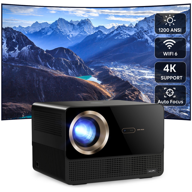 CRE CR67 4K Smart Portable Home Cinema Projector LED LCD 1080p Full HD 7000 Lumens 2G WiFi Built-in Speakers
