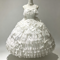 Robe Lolita JSK, design original, bretelles spaghetti, décoration en cristal, robe midi élégante, robe de fête, cosplay, robe de princesse