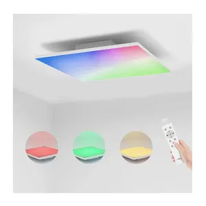 3000K-6500K RCB + W 40W 4000K Panel de luz Control remoto inteligente Regulable RGB Led Panel de iluminación 600x600