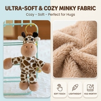 Porte-clés Girafe Mignonne en Peluche Prêt à Expédier, Pendentif Animal de la Jungle en Peluche, Breloque de Sac, Accessoire Kawaii CE EN71