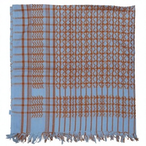 Wholesale Men Chiffon Keffiyeh Scarf Geometric Pattern Lightweight Breathable Multifunction <b>Head</b> <b>Wrap</b> Scarf OEM ODM Custom - Product Image 1