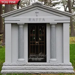 Outdoor Eenvoudige Marmer Familie Mausoleum Voor Verkoop