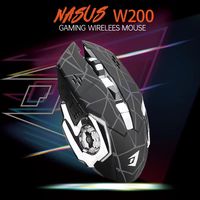 Souris de jeu sans fil rechargeable JERTECH W200 Triathlon ergonomique ultra légère avec éclairage RVB
