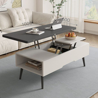 Mesa de Centro Elevable Multifuncional de Madera OEM de Doble Uso Mesa Plegable para el Hogar Mesa Moderna para Sala de Estar