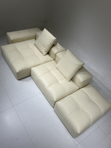 Sofá Gaoding 1:1 Pixel de una plaza, cuero genuino, minimalismo italiano, cuero completo, venta directa de fábrica de Foshan - Product Image 4