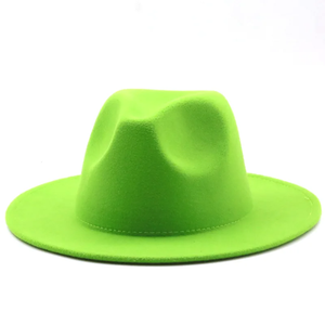 Chapeau Fedora en feutre de laine unisexe Chapeau Jazz classique <span class=keywords><strong>bleu</strong></span> ciel pour <span class=keywords><strong>femme</strong></span> Chapeaux Fedora classiques à large bord - Product Image 3