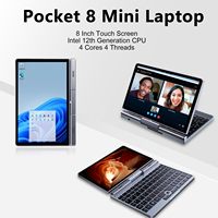 Mini Laptop 2 en 1 de 8 Pulgadas con Pantalla Táctil, Portátil, Ligera, Computadora de Bolsillo Pequeña, Procesador Intel de 12.ª Generación N100, 12 GB de Wi-Fi, Windows