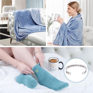 Regalos de Recuperación para Mujeres, Personalizados y Únicos, Regalos para Sentirse Mejor Después de la Cirugía, Pensando en Ti, con Manta y Vaso Térmico para Café - Product Image 5
