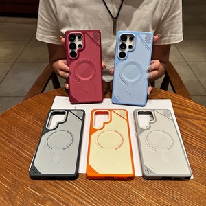 เคสโทรศัพท์แม่เหล็กแบบกันกระแทก รุ่น Advanced Matte Color Blocking สำหรับ Samsung S26 S24 S25 Ultra รองรับการชาร์จไร้สาย - Product Image 2