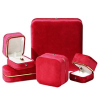 Hochwertige Italienische Samt-Schmuckbox mit Abgerundeter Rechteckform, Vintage-Muster für Ringe, Anhänger und Perlenketten
