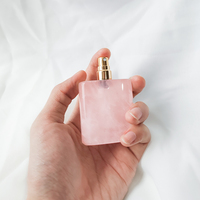 Flacon pulvérisateur de parfum en Quartz Rose naturel, luxe Unique, 5ml
