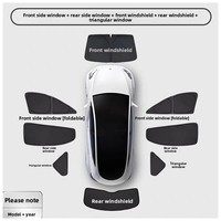 Rideaux latéraux pare-soleil avec couverture d'intimité complète pour Tesla Model Y Juniper Protection solaire