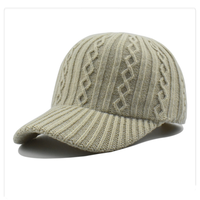 Dames Herfst En Winter Koreaanse Mode Wollen Baseballpet Custom Logo Warm Gebreide Japanse Serie Groothandel