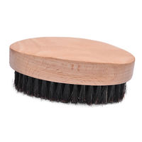 Nouvelle brosse à barbe en bambou en bois personnalisée avec styles de barbe en poils de sanglier naturels pour le toilettage de la barbe des hommes