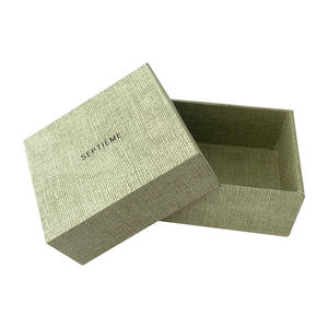 Soporte de fábrica estuches de regalo de marca algodón y lino fuera de cartón dentro de proveedor de embalaje ZY para contenedores de joyería artesanal - Product Image 2