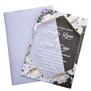 Invitations acryliques de <span class=keywords><strong>mariage</strong></span> d'impression UV acrylique <span class=keywords><strong>mariage</strong></span> menu personnalisé en <span class=keywords><strong>plexiglas</strong></span> <span class=keywords><strong>invitation</strong></span> de carte commémorative - Product Image 4