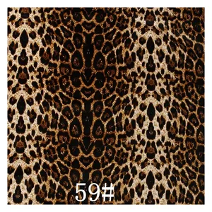 hot sale No MOQ leopard print spandex velvet fabric for garment