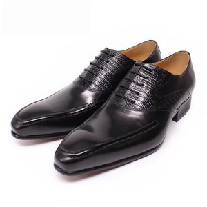Chaussures Oxford en cuir faites à la main pour homme, style élégant, à lacets, bout pointu, rehaussantes, doublure en cuir, prix d'usine, haute qualité - Product Image 6