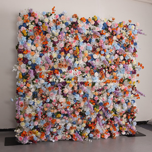 Fondale Floreale Multicolore con Base in Tessuto Arrotolabile, Decorazione per Attività Autunnali - Product Image 3