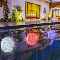 Luz de Piscina RGB con Cambio de Color, Resistente al Agua IP68, Recargable Tipo-C, 16 Colores, Control Remoto RF, Magnética, para Fiestas en la Piscina, Camping, Regalo