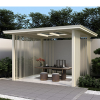 Véranda moderne en aluminium 6063 avec toit en verre à faible émissivité, taille personnalisée pour jardin d'hiver