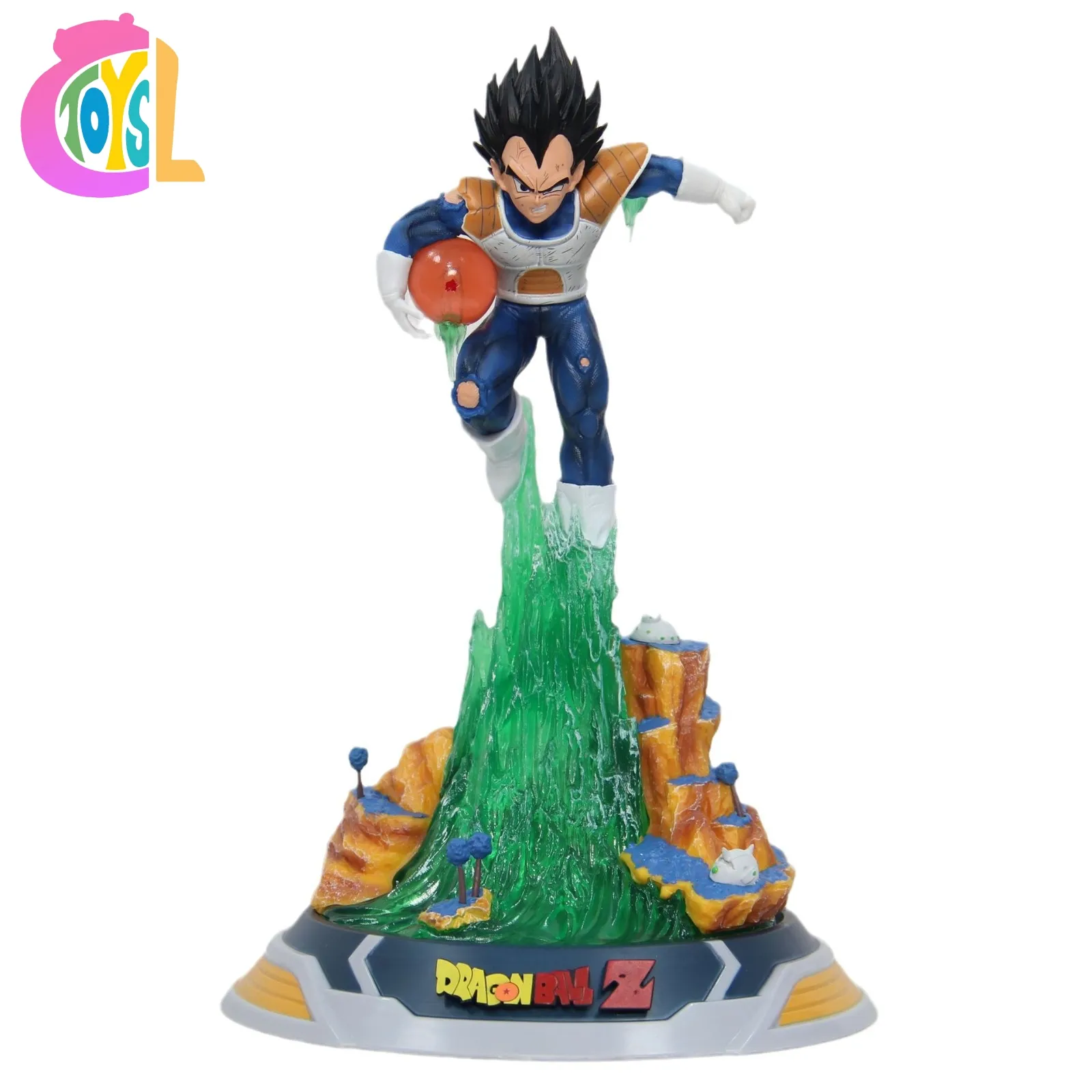 Dragons Ball 25cm PVC juguetes GK DBZ luz nuevas ventas calientes Vegeta estatua modelo Anime figura de acción