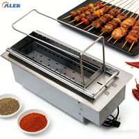 Barbecue Commercial Automatique Rotatif Électrique de Type Push-Pull, Gril de Table, Four à Brochettes, Équipement de Table