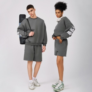 Conjuntos <span class=keywords><strong>de</strong></span> pantalones cortos <span class=keywords><strong>de</strong></span> poliéster reciclado <span class=keywords><strong>de</strong></span> algodón orgánico polar 350 Gsm personalizados para <span class=keywords><strong>hombre</strong></span>, conjunto <span class=keywords><strong>de</strong></span> pantalones cortos y Sudadera con capucha <span class=keywords><strong>de</strong></span> dos piezas Unisex <span class=keywords><strong>de</strong></span> alta calidad - Product Image 4