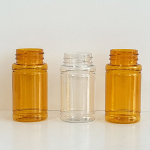 3.5 oz. Bouteille d'emballage en plastique PET transparent/jaune à large ouverture avec bouchon CRC/bouchon à vis pour gommes vitaminées pour adultes (100 <span class=keywords><strong>cc</strong></span>) - Product Image 4