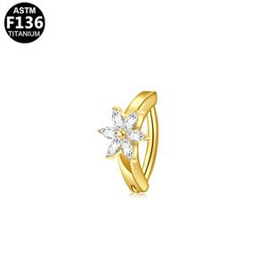Piercing de nombril en titane avec zircone sertie en canal, bijou de nombril en acier inoxydable pour usage quotidien, piercing tendance - Product Image 4